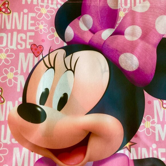 Disney Minnie Mouse Shopper Tote Bag Grocery Beach Shopping Bow Dots Pink - Picture 7 of 9